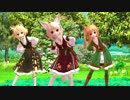 【MMD】ユノアちゃん、リーアちゃん、マリエルさんで『ぷに』