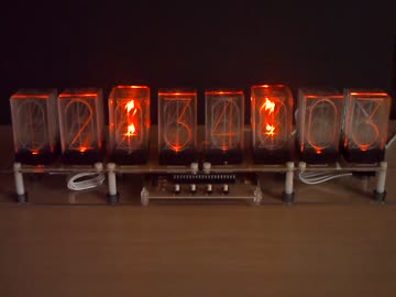 【夏休みの自由研究】ニキシー管風の表示で時計を作ってみた