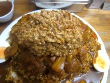 【大盛り】アルーのカツカレースペシャル ＋納豆×５