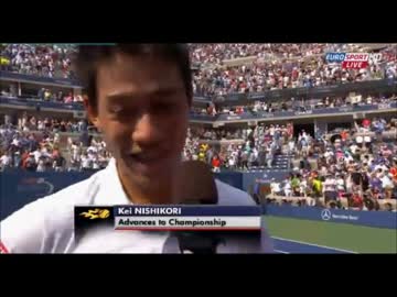 【歴史的瞬間】錦織圭 vs ジョコビッチ【とインタビュー】