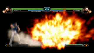 KOF13 ロバート バグ 飛燕疾風龍神脚 爆発.wmv