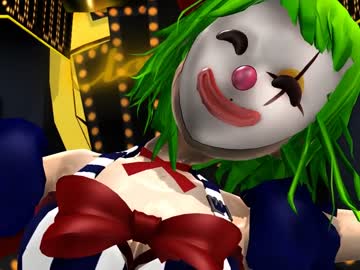 【MMD】カーニバルを踊るピエロGUMIさんの仮面の中をカメラが覗き込む