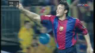 Luis Enrique's hat-trick against Athletic Bilbao