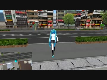 [Unity] MMD空色町をミクさんが散歩してみた