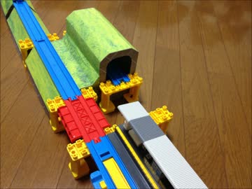 プラレール 複線片側トンネルを作ってみた 自作 Wmv ニコニコ動画