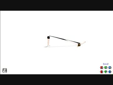 【MMD】まに子の上半身に間違えて物理剛体仕込んだら腹筋が割れた