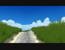 【MMD】公園付近の道路を走ってみるテスト２