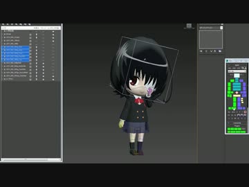 ねんどろいど見崎鳴_３Dモデル紹介