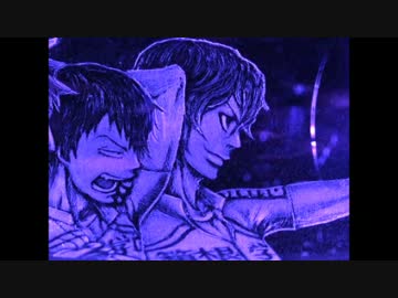 【弱虫ペダル】福富・荒北・新開の3人をグラスに彫ってみた【痛グラス】