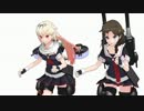【MMD艦これ】時雨と夕立が走ってるだけ