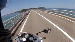 【空撮】角島大橋を空と地上から渡ってみた【バイク車載】