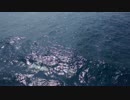 フェリーのデッキから海面を10分間眺めつづけるだけの動画　2