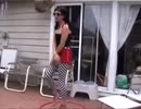 Sarah Hyland sings the song