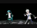 【MikuMikuDance】_ハクとミクV3で“HYBRID”【モデルテスト】