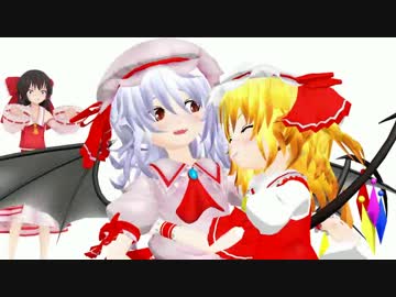 【東方MMD】霊夢とレミリア＋　紅魔館にて