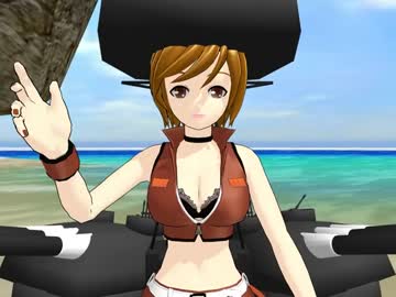 【MikuMikuDance】　戦艦MEIKOで　リ・ボ・ン