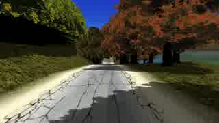 【MMD】公園付近の道路を走ってみるテスト５