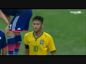 サッカー日本代表vsブラジル 親善試合 失点シーンのみ(2014.10.14) 海外実況
