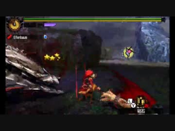 【MH4G】G★2 ジンオウガ亜種 vs なしなし 極角王剣 3分54秒