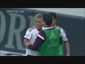 【２ゴール目】セリエＡ 第７節 ベローナ×ミラン【本田】