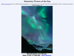 2014年 10月14日 ｢ノルウェーのコロナ型オーロラ｣-Astronomy Picture of the Day