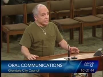 （字幕なし）グレンデール市議会にテキサス親父　2014.10.21