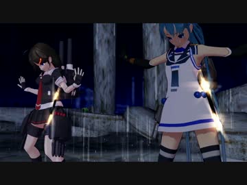 【MMD艦これ】恩賜の短刀携え、時雨と五月雨で「ロミオとシンデレラ」