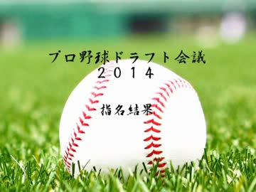 【指名結果】プロ野球ドラフト２０１４