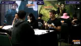 グランプリLA'14 スタン 雑な同時通訳で 初日全勝対決 Eugene Hwang vs Brian Kibler