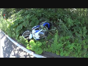 バイクですっころんだだけの動画