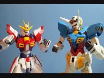 Gセルフとビルドバーニングガンダムをガンプラバトルさせてみた。
