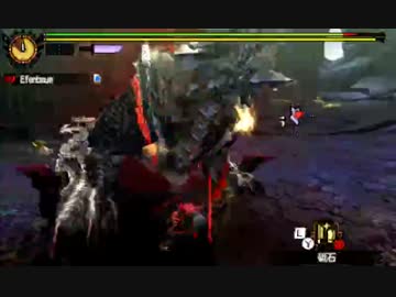 【MH4G】G★2 ジンオウガ亜種 vs なしなし 非研石 大剣 3分37秒