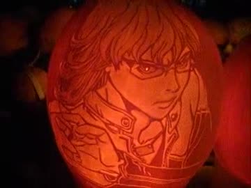 パンプキンカービングで「バーナビー・ブルックスJr.」を彫ってみた