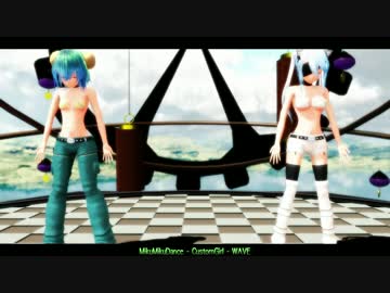 【MMD】カス子2人で『Wave』