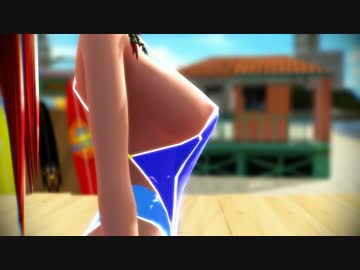 【MMD】めーさくでＹＡＨＨＯ！！【AH学園水着】