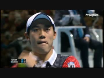 テニス 錦織圭vsロジャー・フェデラー ATPツアーファイナル第2戦(2014.11.11)