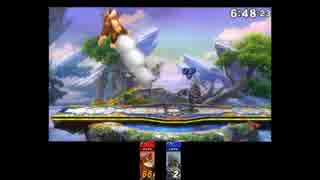 スマメイト対戦動画　1Pあくせる(ドンキー)VS 2Pむぬやま氏(ガノン)