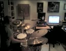 Morten Lund in the studio recording Flat Blues