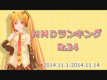 【MikuMikuDance】ＭＭＤランキング　№２４ (11/1～11/14)
