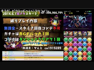 【縛りパズドラ】サタン降臨＆1000日記念ＧＦガチャ【ランク207】