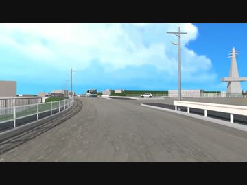 【MMD】GS付近の道路を走ってみるテスト３