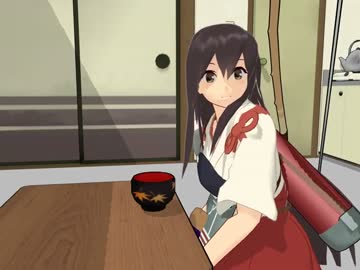 お茶碗にご飯が無い状態を少しずつアピールしてくる赤城