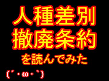 【ヘイトスピーチ】人種差別撤廃条約を読んでみた