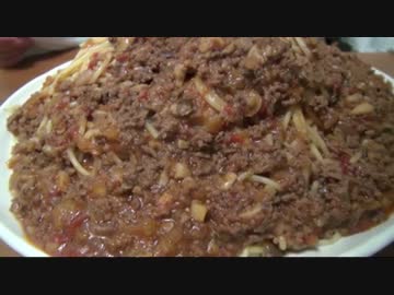 【デカ盛・番外編】大盛約2.0kgのスパゲティ　妻が作って1人で食べる？