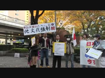 【2014/11/22】中国語・ハングル表記を今すぐ撤廃せよ！ 抗議街宣3