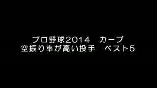 プロ野球2014　カーブ 空振り率が高い投手　ベスト5