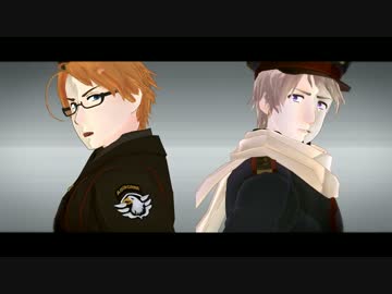 【APヘタリアMMD】　被害妄想携帯女子(笑)　【露と米と】