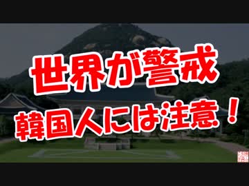 【世界が警戒】 韓国人には注意！