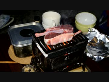 【車でキャンプ】　西湖湖畔でキャンプ食　【のんびりセローで】