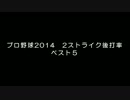 プロ野球2014 2ストライク後打率の高い打者　ベスト5